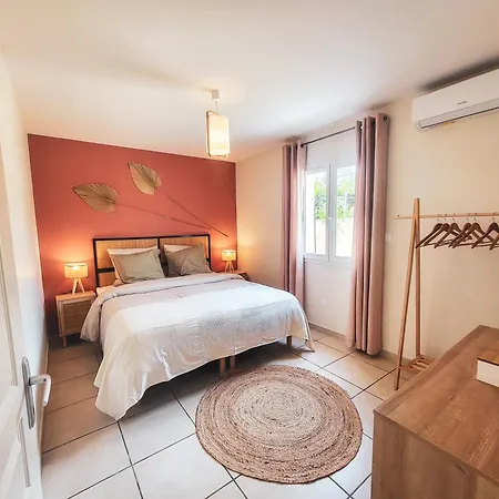 Villa Au Cœur Des Vignes, Aramonie, Piscine Privée *